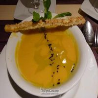 Pumpkin and fennel soup at Baobab in Zaragoza