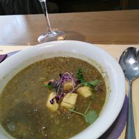 Lentils with sweetpotato at Baobab in Zaragoza