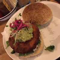 sweet potato patty at Ludwig Burger & Beer in Innsbruck