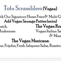 Tofu scrambles  at Maywood Pancake House in Maywood