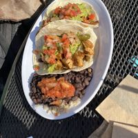 Fajita Tacos with tofu and no cheese or sour cream  at Raging Burrito in Decatur