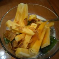 Jack fruit topping of the dessert at Aummee in Hanoi