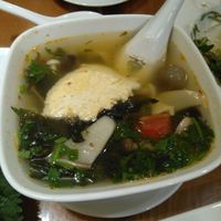 Tofu soup with seaweed and mushroom at Aummee in Hanoi