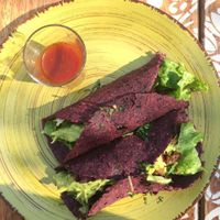Tex-Mex wraps with corn tortillas at Ama Restaurant in Urubamba