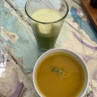 soup & juice  at Ama Restaurant in Urubamba