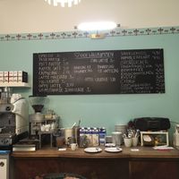 menu / counter at Cafe Gluecklich in Wismar
