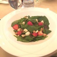 Spinach salad at Pure Vegetarian Cuisine in Tehran
