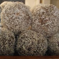 Sweet balls at Loving Hut in Sofia