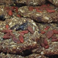 Sweet veg biscuits at Loving Hut in Sofia