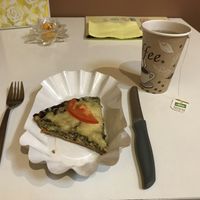 Vegan quiche @ Loving Hut, Sofia at Loving Hut in Sofia
