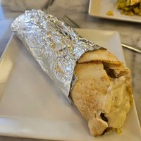 Chickpea wrap. The chickpea filling was a little dry but it had lits of mayonnaise 🤩 at Loving Hut in Sofia