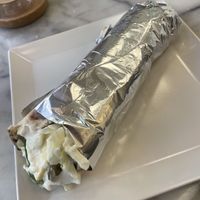 Chickpeas wrap with almond mayo  at Loving Hut in Sofia