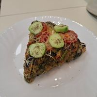 Vegan quiche at Loving Hut in Sofia