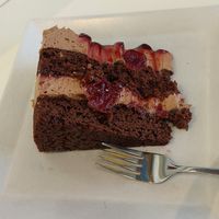 Chocolate cake with cherries € 4,90 at Loving Hut in Sofia