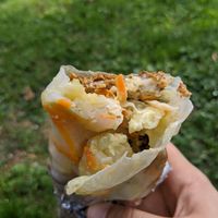 Gluten free wrap with chickpea patties at Loving Hut in Sofia