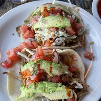 Hot as Hell Saitan tacos (not spicy) at Crossroads Cafe in Joshua Tree