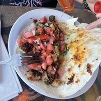 Soyrizo & potatoes quesadilla  at Crossroads Cafe in Joshua Tree