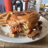Vegan Hell burger (August 2023) it was good! It looked different than the other one I saw on here   at Crossroads Cafe in Joshua Tree