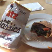 Vegan roasted veggie wrap at Charmington's in Baltimore