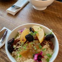 vegan porridge  at Hot Numbers Coffee - Trumpington St in Cambridge