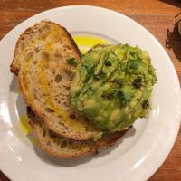 avo on toast (also comes with chilli jam, ask for without feta) at Hot Numbers Coffee - Trumpington St in Cambridge