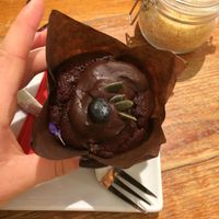 vegan beetroot muffin at Hot Numbers Coffee - Trumpington St in Cambridge