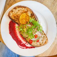 avocado toast at Hot Numbers Coffee - Trumpington St in Cambridge