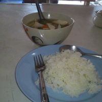 Soup with rice at Tai Food in Chiang Rai