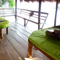 At the river deck at Deva in Kampot