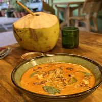 Jackfruit and pumpkin red curry   at Deva in Kampot