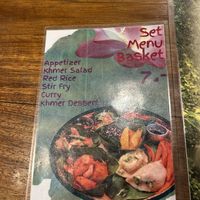 Menu  at Deva in Kampot