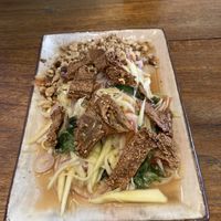 Green mango salad   at Deva in Kampot