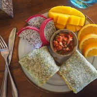 Breakfast burrito at Deva in Kampot