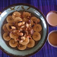 Wow incredible amazing porridge! With fresh cashew milk!  at Deva in Kampot