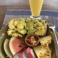 Avocado toast 3$ at Deva in Kampot