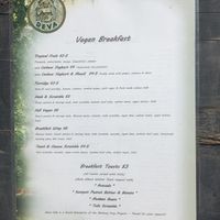 Breakfast menu 2020 at Deva in Kampot