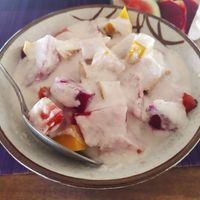 Tropical fruit + homemade yogurt at Deva in Kampot