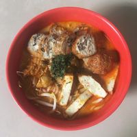 Laksa at Jian Kang 健康素食 in Central Singapore