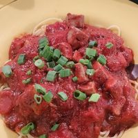 Spaghetti Knuckles with Tofu at Rasta Pasta in Colorado Springs