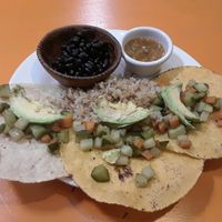 tacos not on the menu but the owner will make you whatever you like at Delicias Naturales in San Cristobal De Las Casas