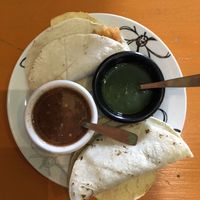 While waiting for the food. The pesto is so good, and the tacos also! at Delicias Naturales in San Cristobal De Las Casas
