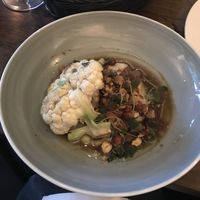 The only vegan main on menu!  Raw cauliflower  at BOB in Copenhagen