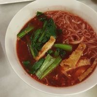 Fermented red noodle is a flavor not for everyone at Yun Shan Ge Vegetarian House - Penang St in Penang