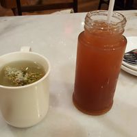 The lemongrass pandan tea, and the nutmet juice, were both good at Yun Shan Ge Vegetarian House - Penang St in Penang