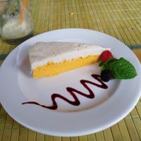 Raw carrot cake, 7 euros small portion at EcoCentro in Ibiza