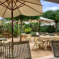 More outside seating  at EcoCentro in Ibiza