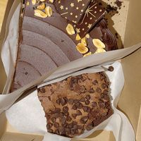 Vegan and GF chocolate peanut butter slice and brownie at Sweet Life Patisserie - Monroe St in Eugene