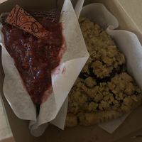 Blackberry crumble pie and Rapsody cake  at Sweet Life Patisserie - Monroe St in Eugene