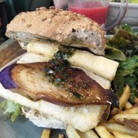 Vegan burger at Dandy's Organic Cafe in Hong Kong Island