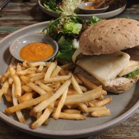 Vegan burger at Dandy's Organic Cafe in Hong Kong Island